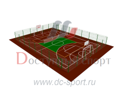 Универсальная спортивная площадка 20*15 м.