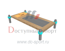 Помост для выполнения испытания Сгибание-разгибание рук в упоре лежа на полу с платформой
