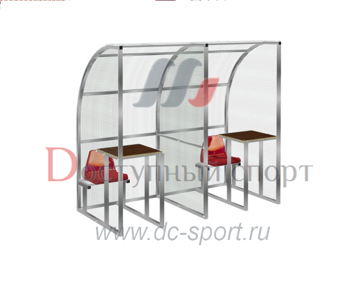 Крытая кабина для судей Комментаторская