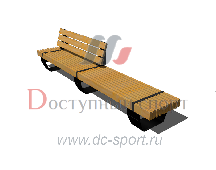 Скамья продольная двойная