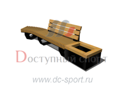 Скамья с вазоном