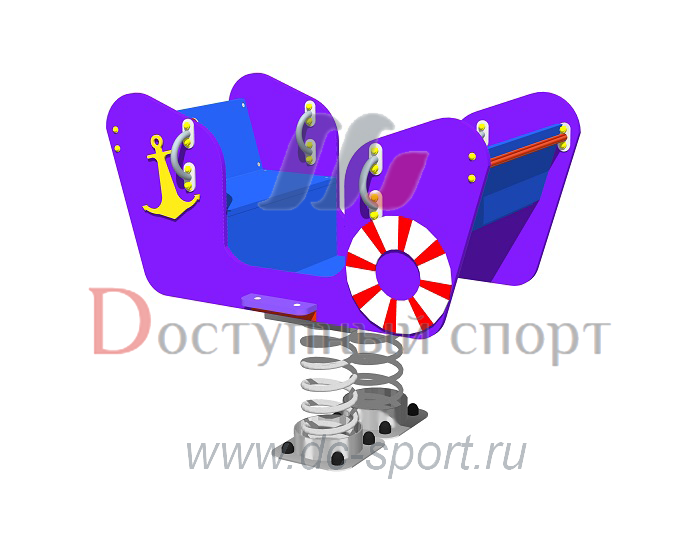 Качалка на пружине Кораблик