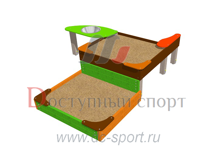 Песочница двухуровневая