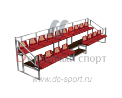 Трибуна для спортивной площадки 18 мест 2 ряд