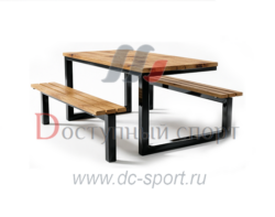 Стол со скамьями уличный Грос